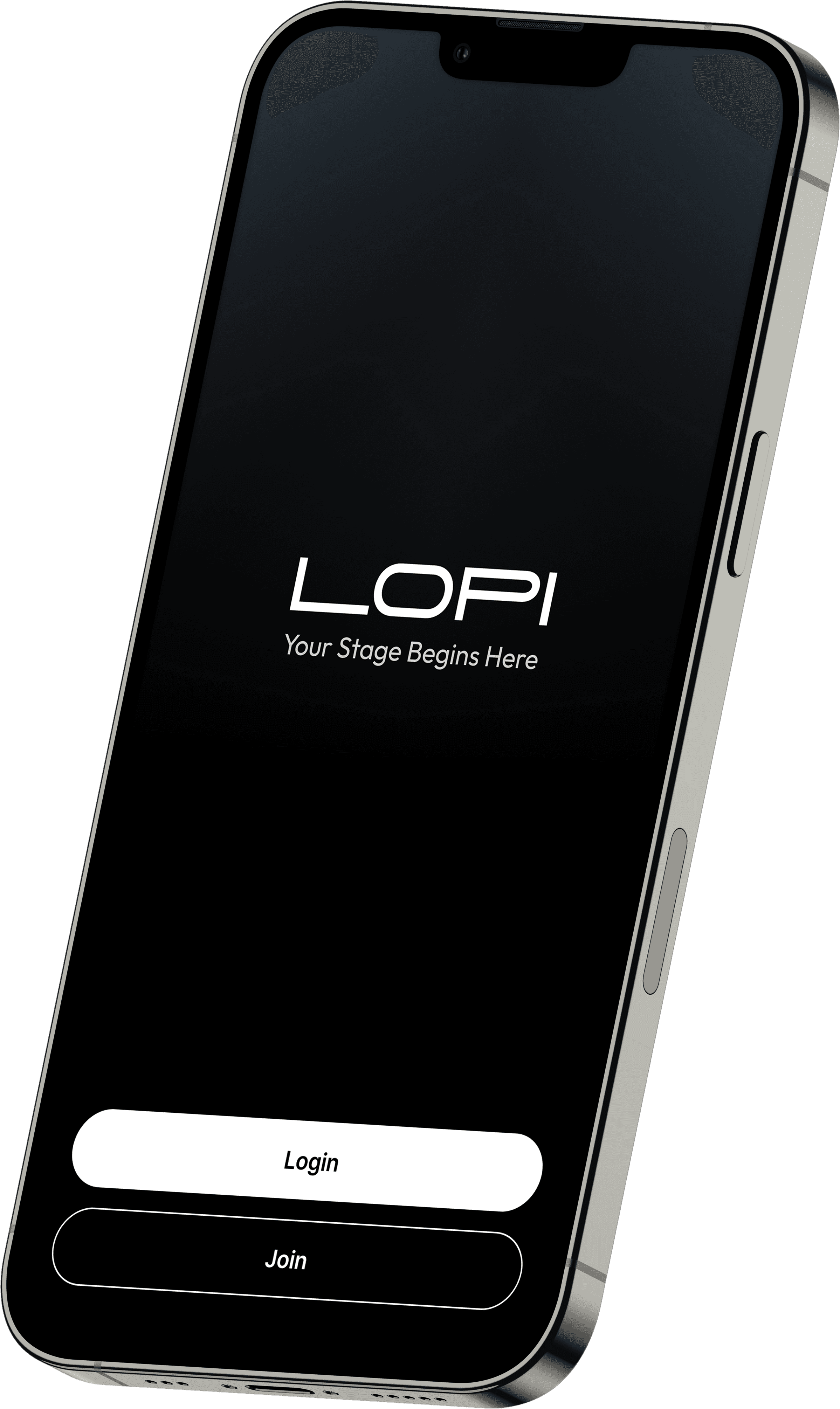 The LOPI app login screen